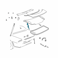 OEM Pontiac Firebird Hinge Asm-Rear Compartment Lid Diagram - 10257986
