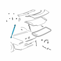 OEM 1995 Chevrolet Camaro Strut-Rear Compartment Lid Diagram - 10193275