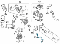 OEM 2020 Chevrolet Silverado 2500 HD EGR Temperature Sensor Diagram - 12675840