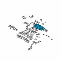 OEM 2015 Infiniti Q60 Floor - Rear, Rear Diagram - 74514-CD031