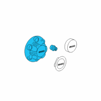 OEM GMC Hub Cap ASSEMBLY Diagram - 9598133