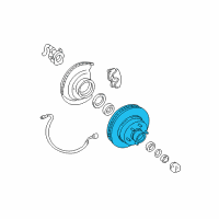 OEM Chevrolet K2500 Suburban Front Brake Rotor Assembly Diagram - 19202727