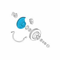 OEM GMC C2500 Suburban Shield Asm, Front Brake Diagram - 19211696