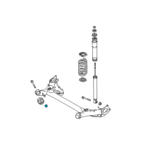 OEM 2014 Toyota Prius Plug-In Axle Beam Nut Diagram - 90173-14004