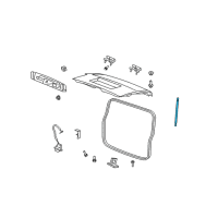 OEM 2007 Dodge Nitro Liftgate Glass Gas Cylinder Diagram - 55360915AD