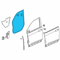 OEM Honda Passport Weatherstrip, R. FR. Door Diagram - 72310-TG7-A01