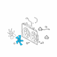 OEM 2005 Toyota Prius Fan Blade Diagram - 16361-21040