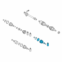 OEM 2018 Hyundai Santa Fe Sport Boot Kit-Front Axle Differential Side RH Diagram - 49583-4Z631