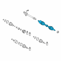 OEM 2018 Hyundai Santa Fe Shaft Assembly-Drive, LH Diagram - 49500-2W430