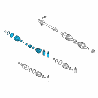 OEM 2017 Hyundai Santa Fe Sport Boot Kit-Front Axle Wheel Side RH Diagram - 49581-4Z631