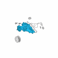 OEM 2003 Lexus GS300 Water Pump Assembly W/O Coupling Diagram - 16110-49156