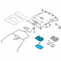 OEM Hyundai Veloster Room Lamp Assembly Diagram - 92870-1R000-8M