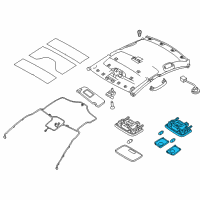 OEM Hyundai Veloster Overhead Console Lamp Assembly Diagram - 92800-1R000-8M
