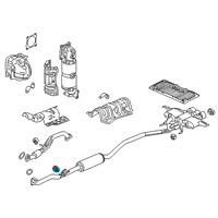 OEM 2015 Honda Accord Rubber, Exhuast Mounting Diagram - 18215-TR7-A01