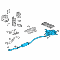 OEM Honda Civic Silencer Complete, Exhuast Diagram - 18307-TGH-A02