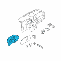 OEM 2014 Nissan Cube Speedometer Assembly Diagram - 24820-1FU3A