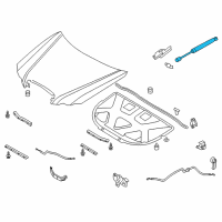 OEM 2007 Kia Amanti LIFTER-Hood RH Diagram - 811713F500