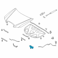 OEM 2007 Kia Amanti Hood Latch Assembly Diagram - 811303F500