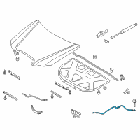 OEM 2007 Kia Amanti Cable Assembly-Hood Latch Diagram - 811903F000