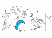 OEM 2022 Toyota GR86 Wheelhouse Liner Diagram - SU003-09280