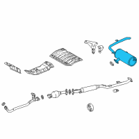 OEM 2018 Toyota Sienna Muffler & Pipe Diagram - 17430-0P531
