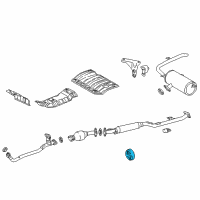 OEM Lexus HS250h Support, Exhaust Pipe Diagram - 17565-0S011