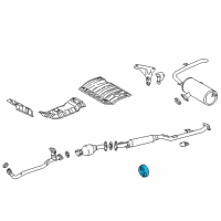 OEM Lexus RX350 Support, Exhaust Pipe Diagram - 17565-0S011