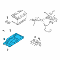 OEM 2017 Lincoln MKZ Battery Tray Diagram - HP5Z-10732-C