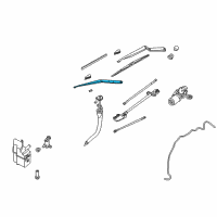 OEM Nissan 350Z Windshield Wiper Arm Assembly Diagram - 28886-CD005