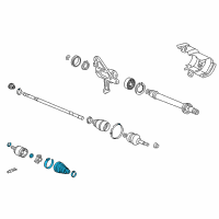 OEM 2011 Acura RL Boot Set, Inboard Diagram - 44017-SJA-000