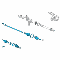 OEM 2010 Acura RL Driveshaft Assembly, Passenger Side Diagram - 44305-SJA-900
