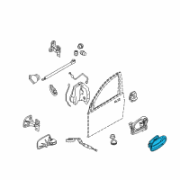 OEM 2005 BMW 760Li Door Handle Passenger Side Front Diagram - 51-21-7-194-838