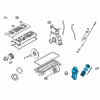 OEM 2004 BMW M3 Oil Filter With Oil Cooler Connection Diagram - 11-42-7-839-858