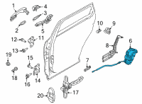 OEM Kia Sorento Latch Assy-Rear Door Diagram - 81420R5010