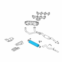 OEM Dodge Durango MUFFLER-Exhaust Diagram - 52103540AD