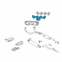 OEM 2003 Dodge Ram 1500 Exhaust Manifold Diagram - 53030808