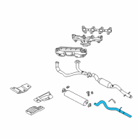 OEM 2002 Dodge Durango Pipe-Tail Diagram - 52103544AC
