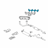 OEM 2002 Dodge Durango Gasket-Exhaust Manifold Diagram - 53034030AC