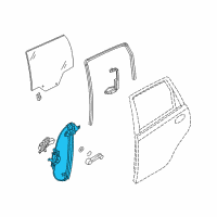 OEM 2009 Chevrolet Aveo Rear Side Door Window Regulator Assembly (W/O Motor) Diagram - 94567359