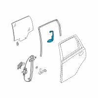 OEM Chevrolet Aveo Guide, Rear Side Door Window Rear Diagram - 96585524