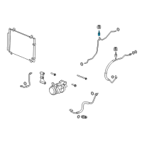 OEM 2011 Cadillac CTS AC Tube Valve Diagram - 88958095