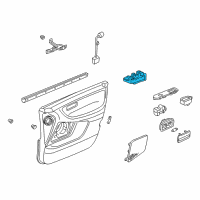 OEM Acura Switch Assembly, Power Window Master (Gun Metallic) Diagram - 35750-S3V-A23ZA