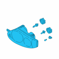 OEM 2003 Hyundai Tiburon Headlamp Assembly, Right Diagram - 92102-2C051