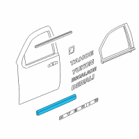 OEM 2009 GMC Yukon Body Side Molding Diagram - 25991739