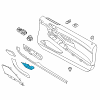 OEM BMW 640i xDrive Inside Left Door Handle Diagram - 51-41-7-262-005