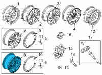 OEM Ford Bronco WHEEL ASY Diagram - N2DZ-1007-CA