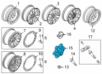 OEM 2022 Ford Bronco COVER - WHEEL Diagram - M2DZ-1130-B