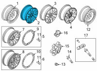 OEM Ford Bronco WHEEL ASY Diagram - M2DZ-1007-M