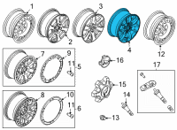 OEM Ford Bronco WHEEL ASY Diagram - M2DZ-1007-N