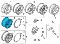 OEM Ford Bronco WHEEL ASY Diagram - N2DZ-1007-EA